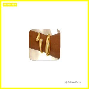 Chunky Gold Bangle Bracelets Set Waterproof Non Tarnish Stackable